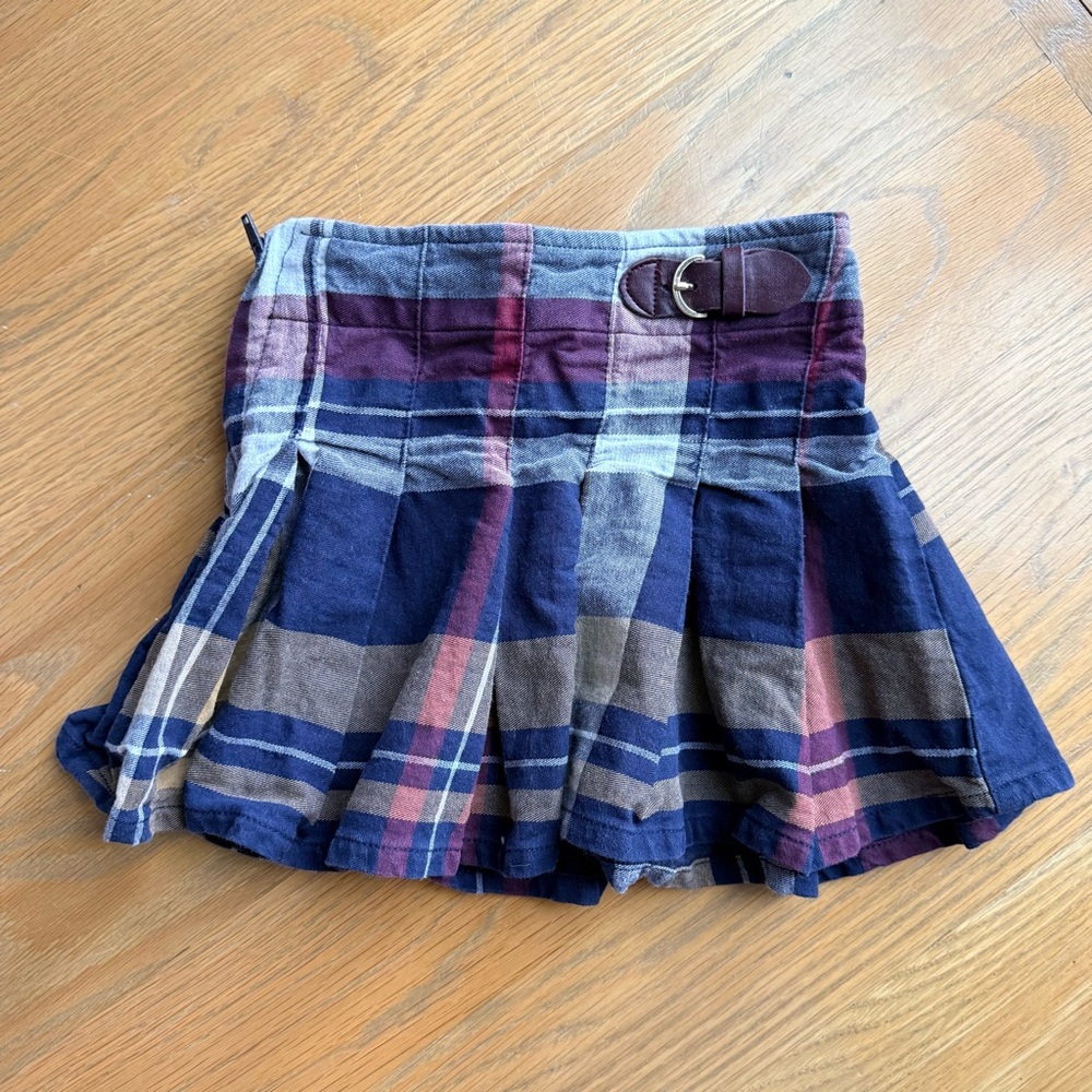 Hope & Henry Plaid Mini Skirt with Buckle - NWOT